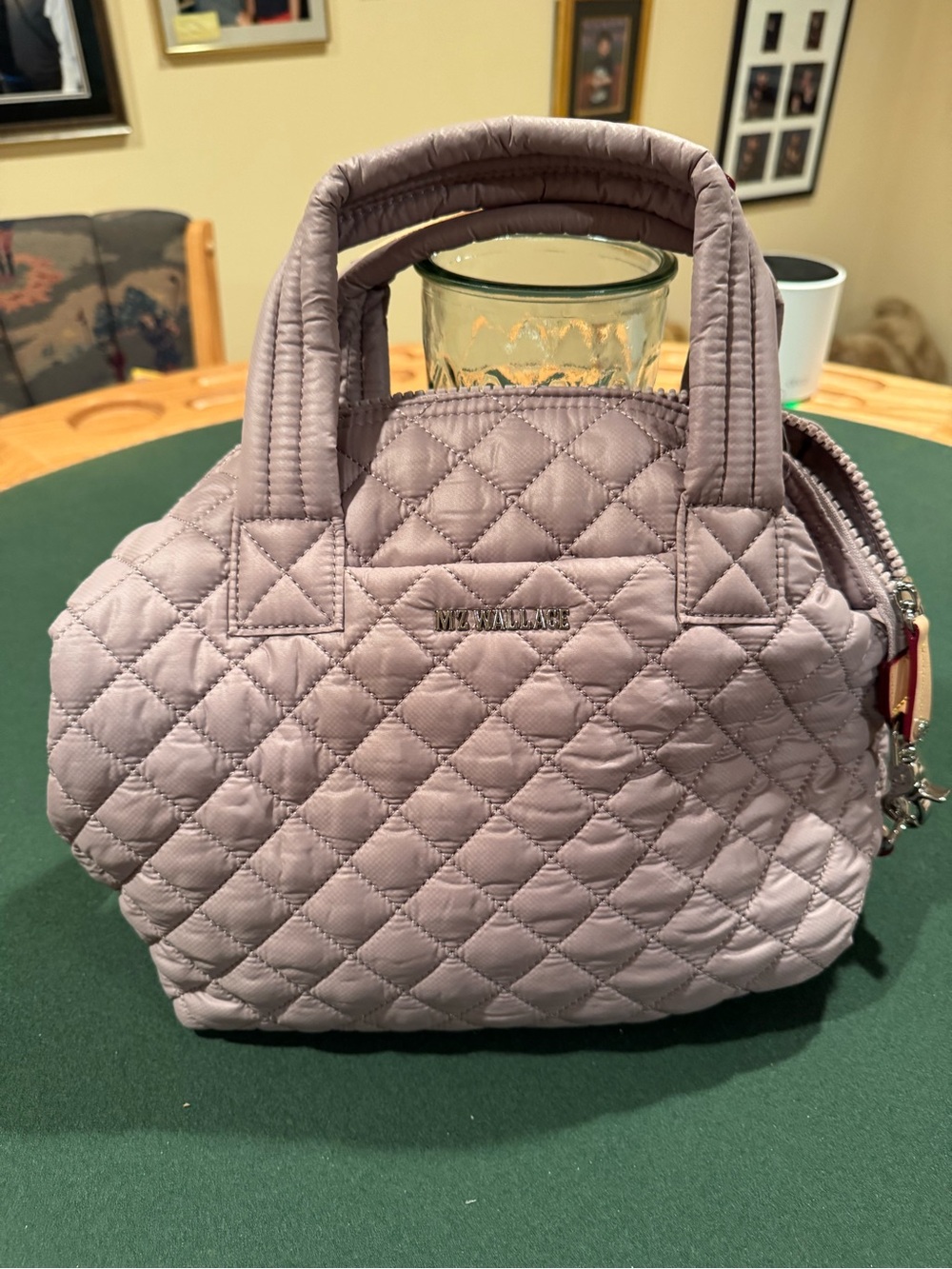 MZ WALLACE Small Sutton Quilted Pink Tote Bag - Picture 9 of 12